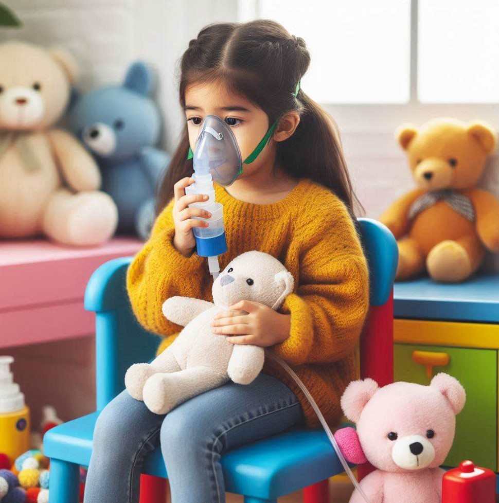 young child with asthma