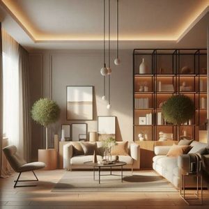 clutter-free living room destress